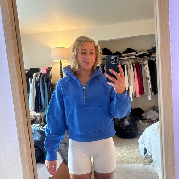 lululemon athletica Tops - royal blue lululemon scuba, only worn once!! - size XS/S